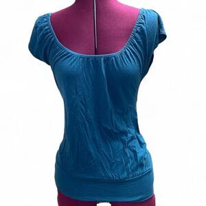 Y2K Cap Sleeve Teal Tee